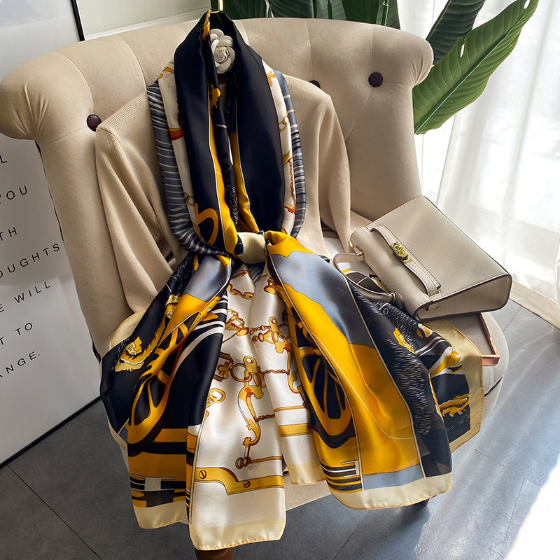 Women's Fashionable New Shawl With Silk Scarf