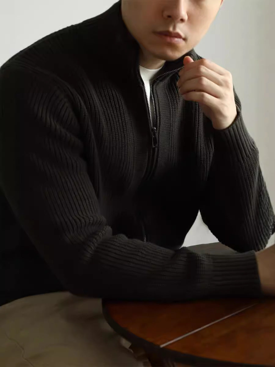 Mens Heavyweight Anti-Pilling Double-Zip Jacket