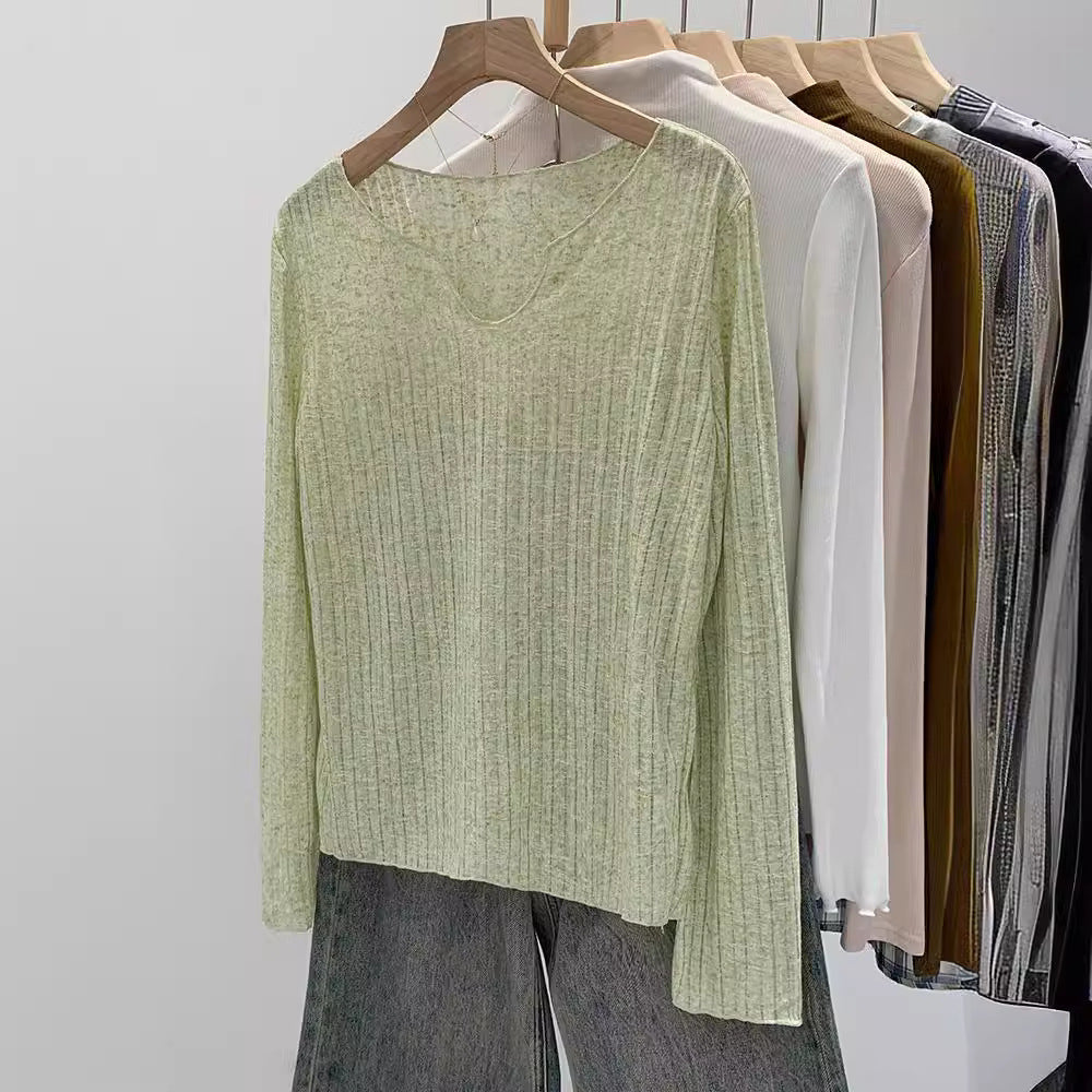 Lightweight Breathable Long Sleeves Sun Protection Air-conditioner Blouse
