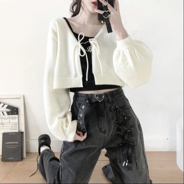 High-waisted Straight-leg Jeans For Schoolgirls Are Slim And Versatile With Loose Wide Legs