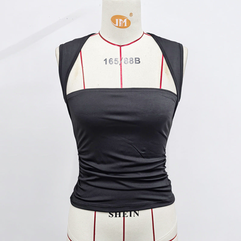 Women's Summer Square Collar Sleeveless Vest