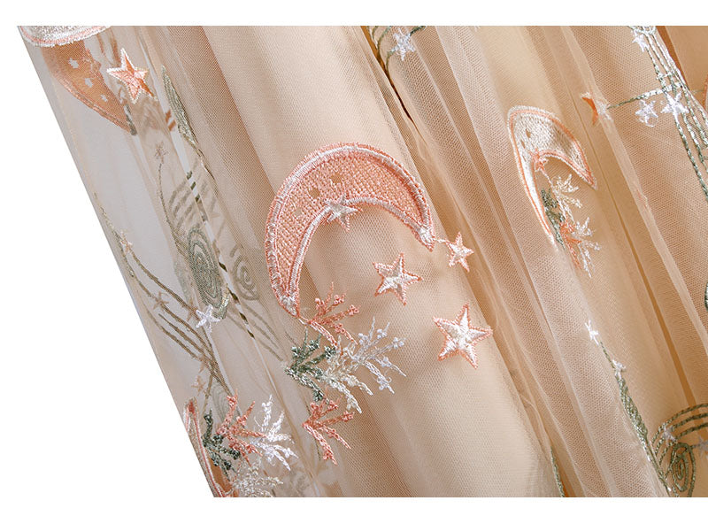 Heavy Industry Embroidered Yarn Mesh Long Skirt For Women