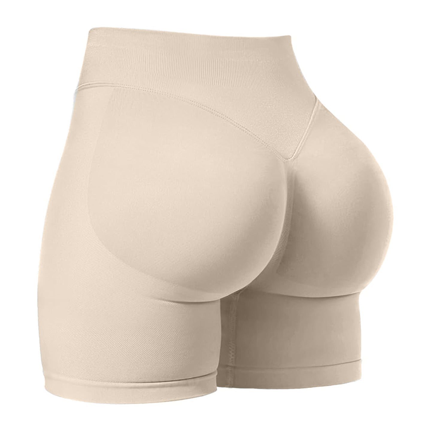 Seamless Three-panel Outerwear Sports Shorts For A Peachy Butt