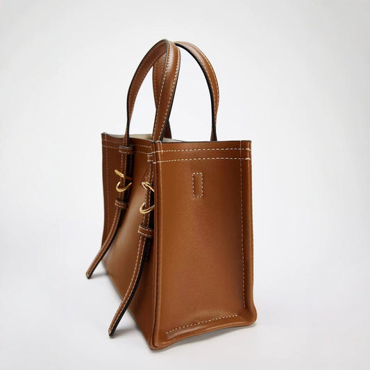 Tan-colored Mini Handbag, Autumn New Arrival, For Work