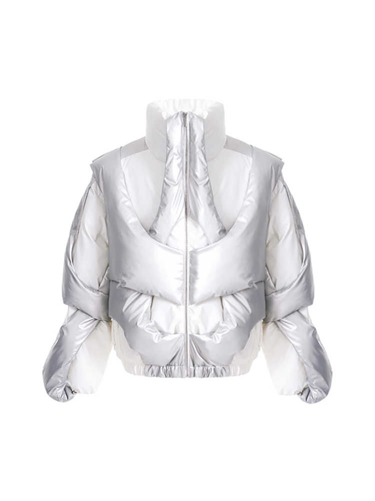 Deconstructed Design Cotton Jacket Men's Winter Thickened Down Cotton-padded Coat