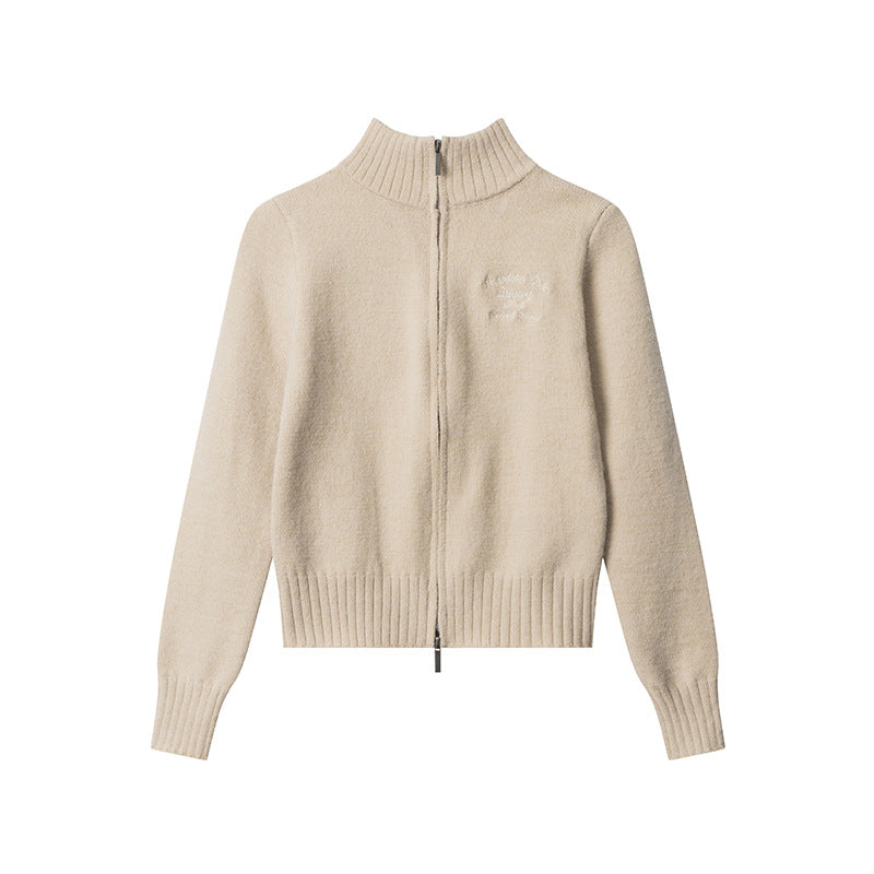 Short Hot Girl Letter Embroidery Solid Color Fashion Brand Sweater