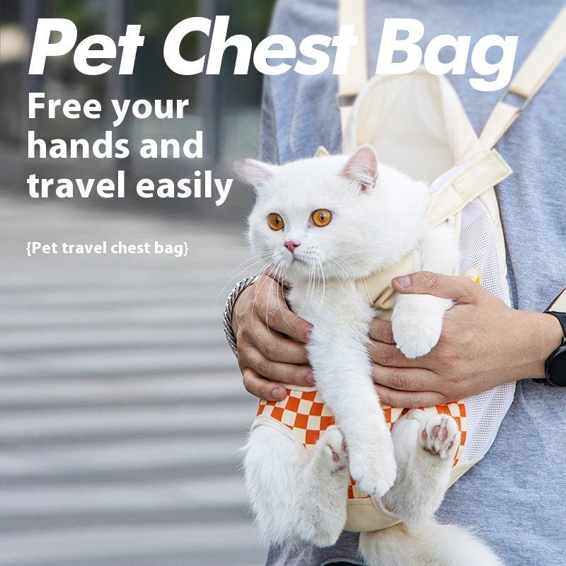 Pet Chest Go Out Portable Cat Bag Pocket Walking  Artifact Pet Backpack