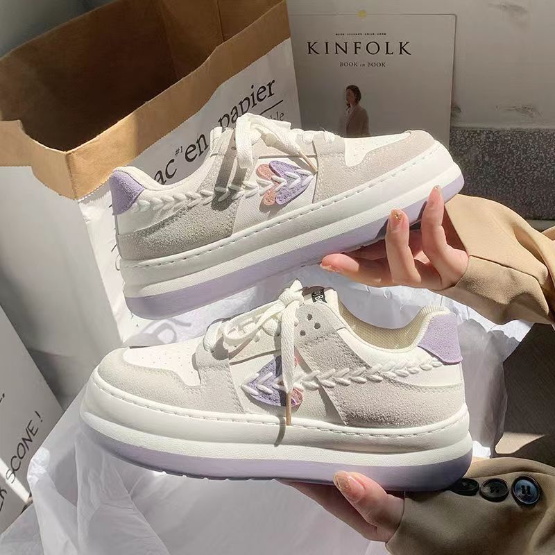 Versatile Thick Sole Little White Shoes Girl