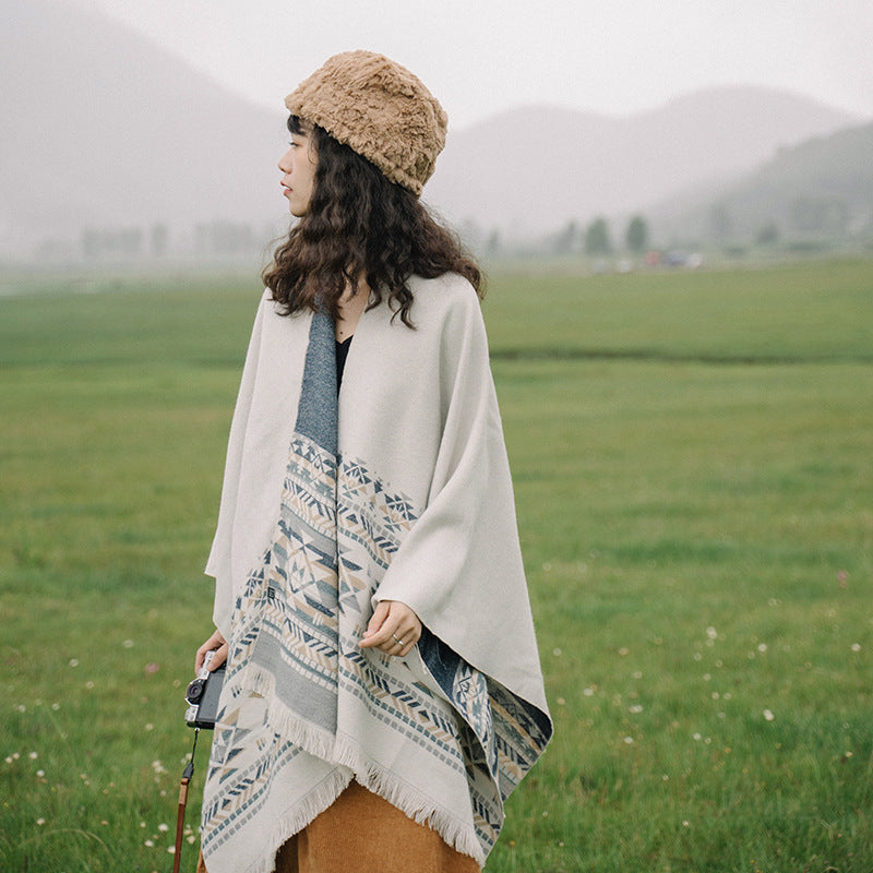 Ethnic Style Warm Wear Lunch Break Talma