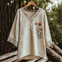 Elegant New Style Jacquard Off-shoulder Short Sleeve Top