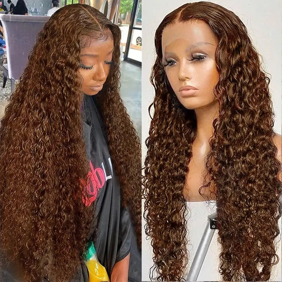 Front Lace Long Curly Wig Head Cover 13x 4
