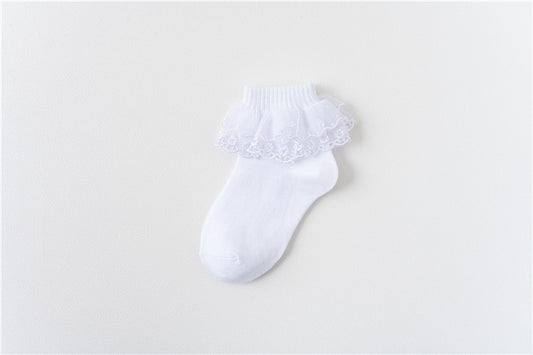 Mid Tube Winter Lace Atin Dance Princess Socks
