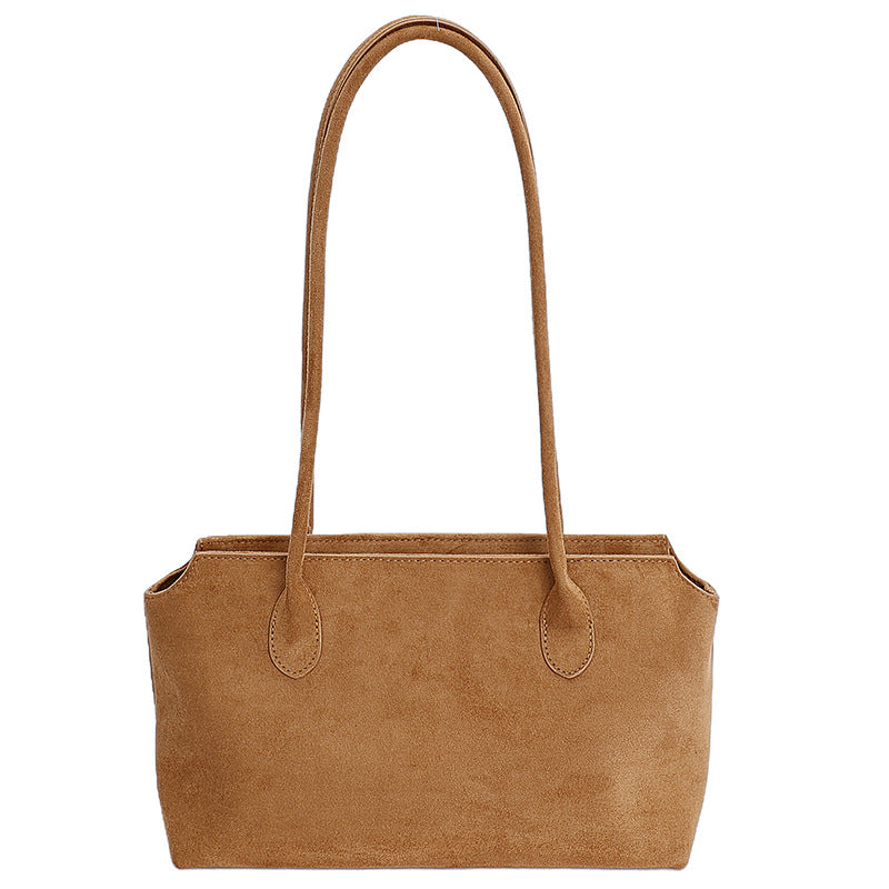 Fashionable Simple Retro Suede Large-Capacity Tote Bag