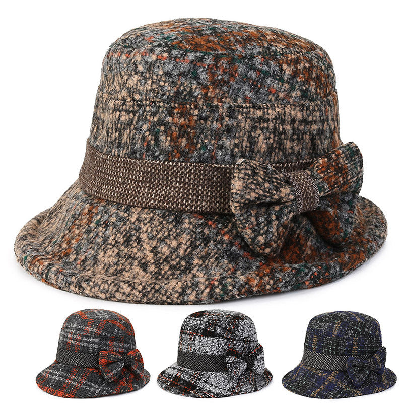 Women's Fashion Casual Thickened Tweed Fisherman's Hat