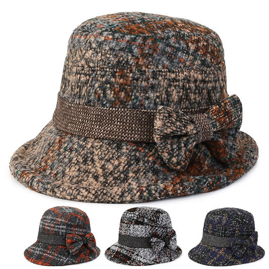 Women's Fashion Casual Thickened Tweed Fisherman's Hat