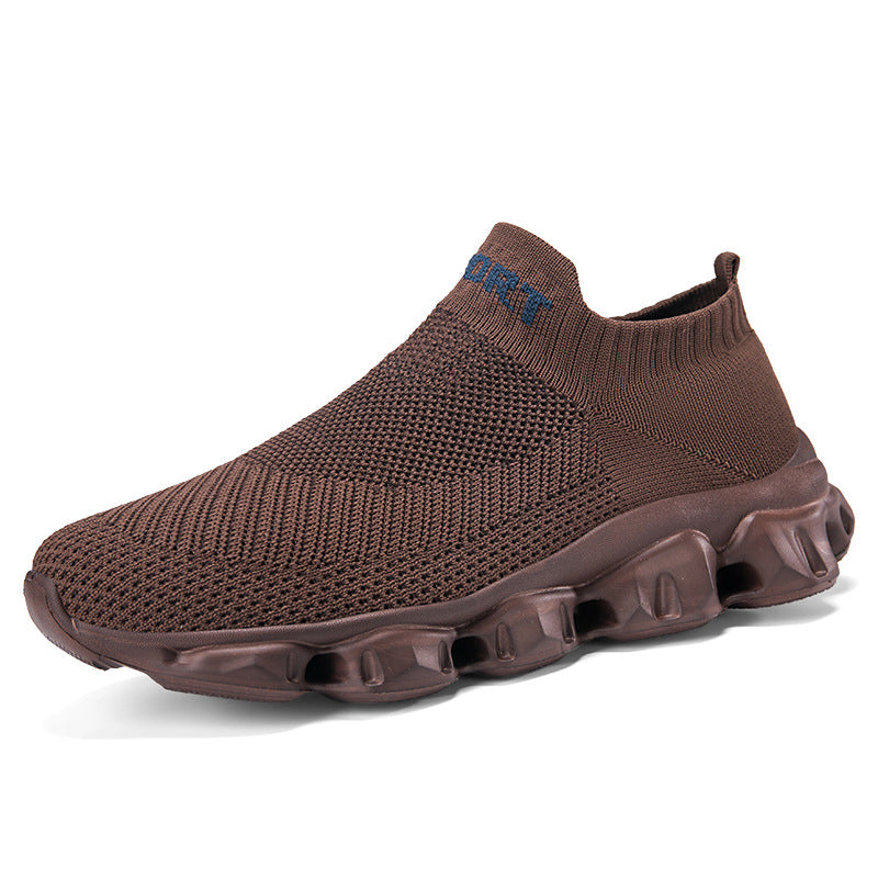 Fly-knit Socks Shoes Soft Bottom Slip On Lovers Shoes