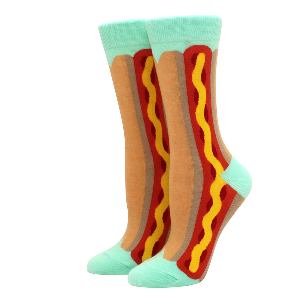 Colorful Women's Cotton Round Socks Funny Banana