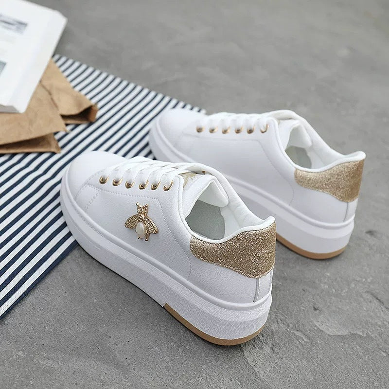 Womens Minimalist Versatile Platform Sneakers