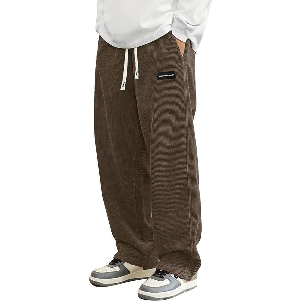 Men Loose-Fit Drawstring Pocket Trousers