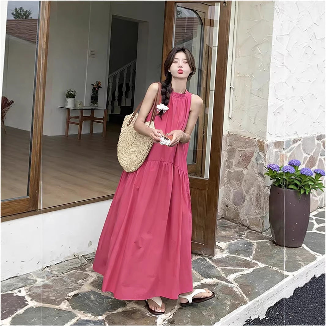 Womens Relaxed Elegant Vintage-style Long Dress