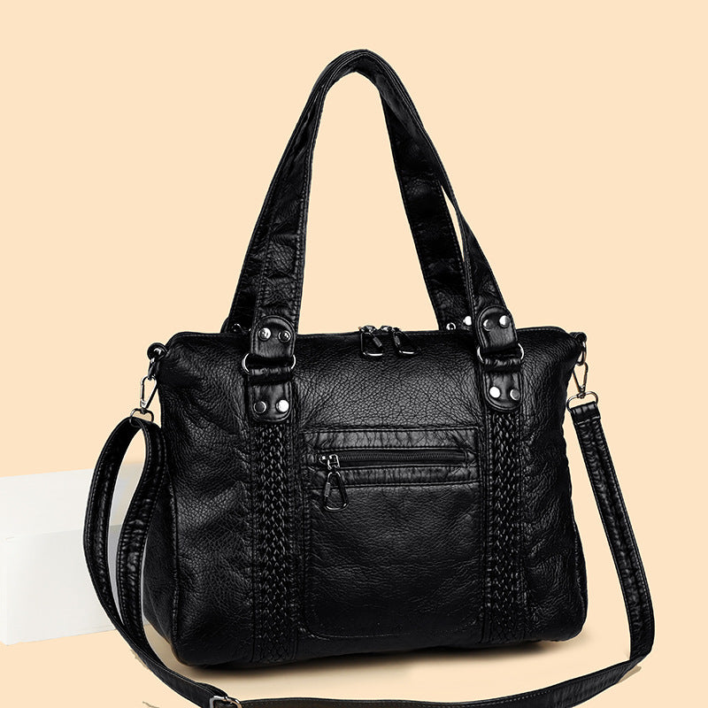 French Retro Motorcycle Shoulder Messenger Bag