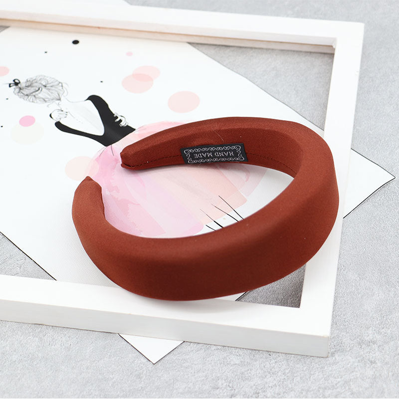 Creative Korean Version Candy-colored Milk Silk Sponge Thickening Wide Brim Hair Band
