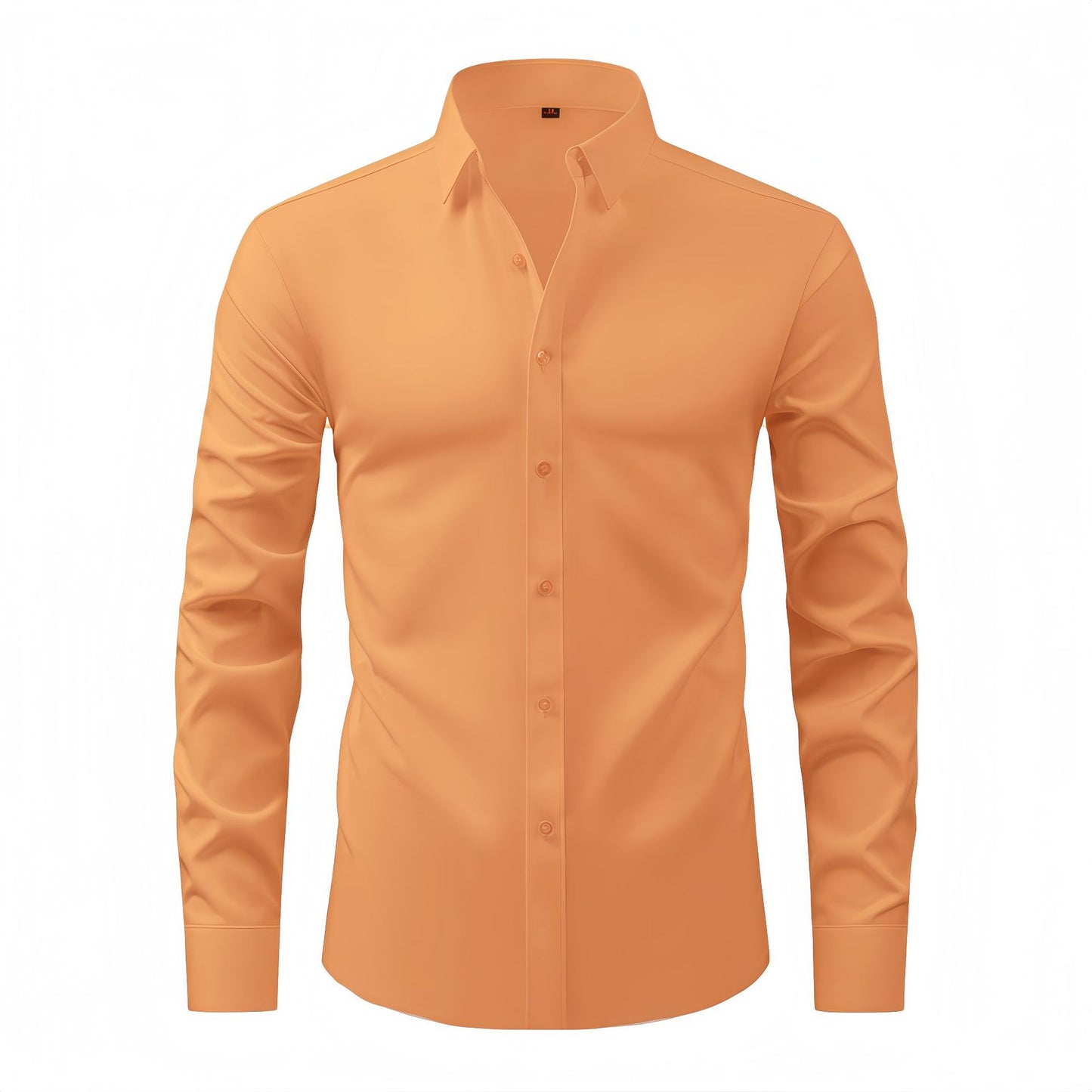 Lightweight Stretchy Plus-size Wrinkle-resistant Long-sleeve Shirt Thats Easy To Care For