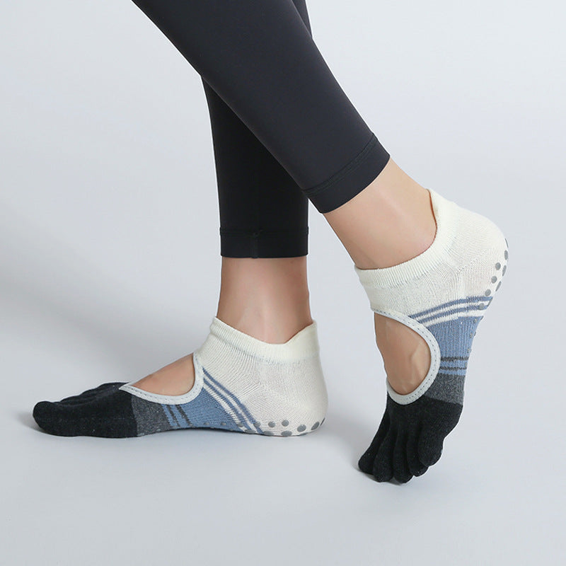 Pilates Non Slip Dance Backless Socks
