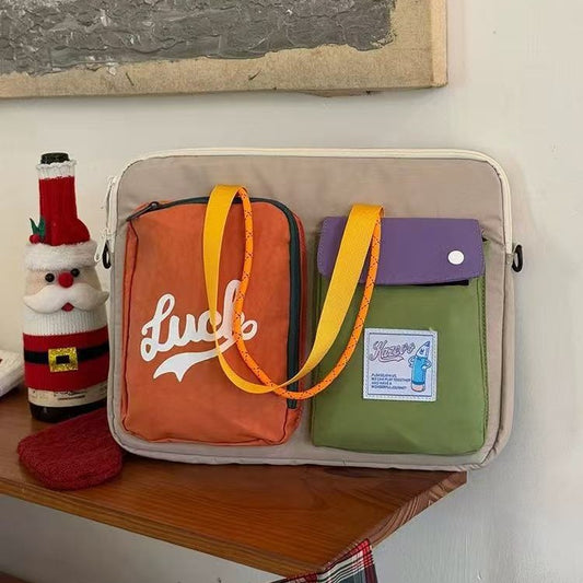 Japansk Dopamin-farvematchning Crossbody-taske Stor Kapacitet