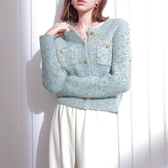 Sweaters Cardigan Women's Casual Temperament Top Short Lazy Classic Style