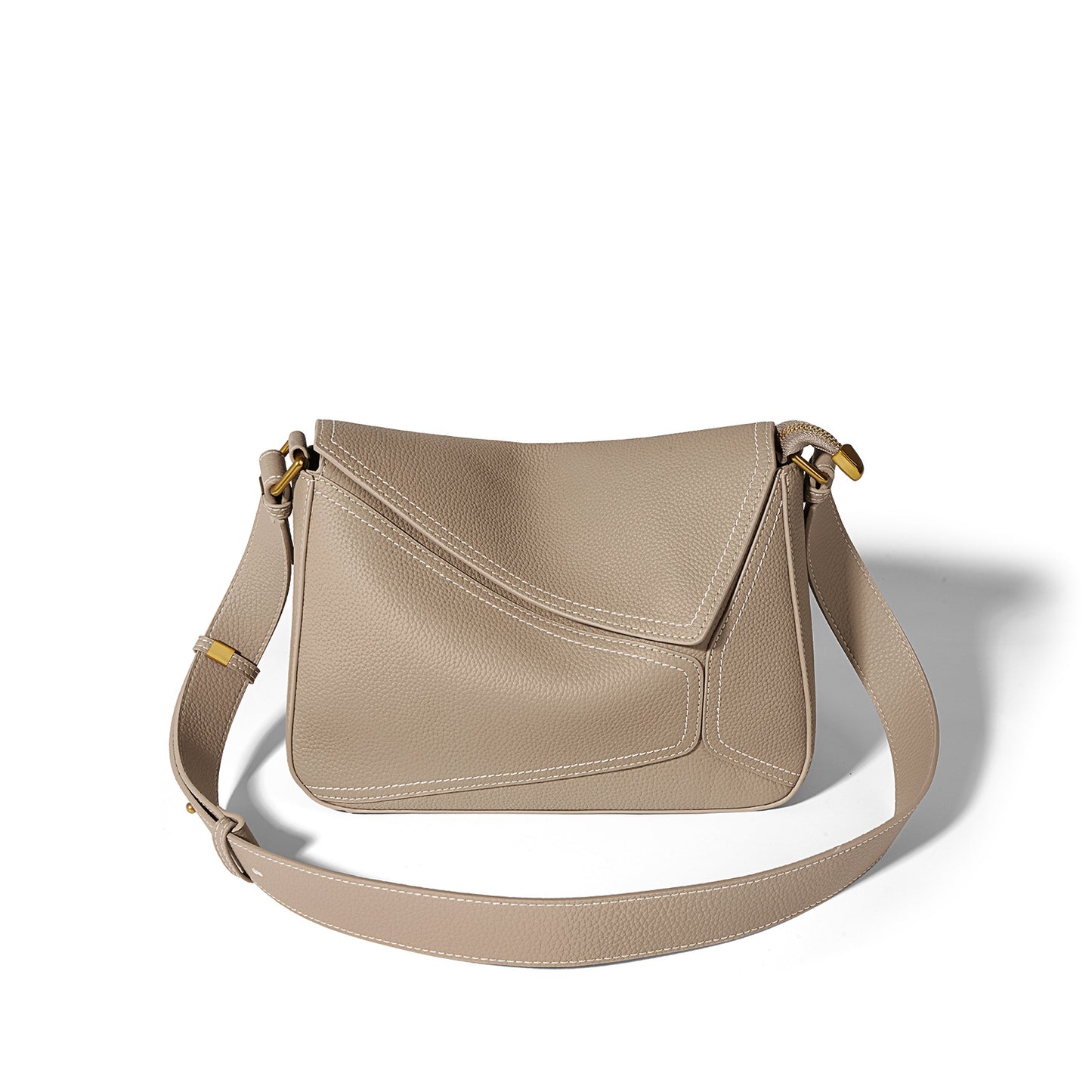 Women's First Layer Cowhide Geometric Tote Bag