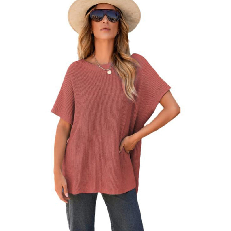 Casual Loose Shoulder Short Sleeved Top