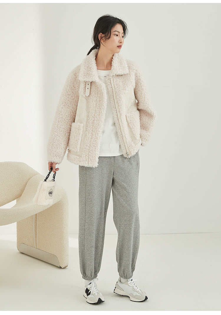 Women's Loose And Fashionable Sheep Shearling Coat