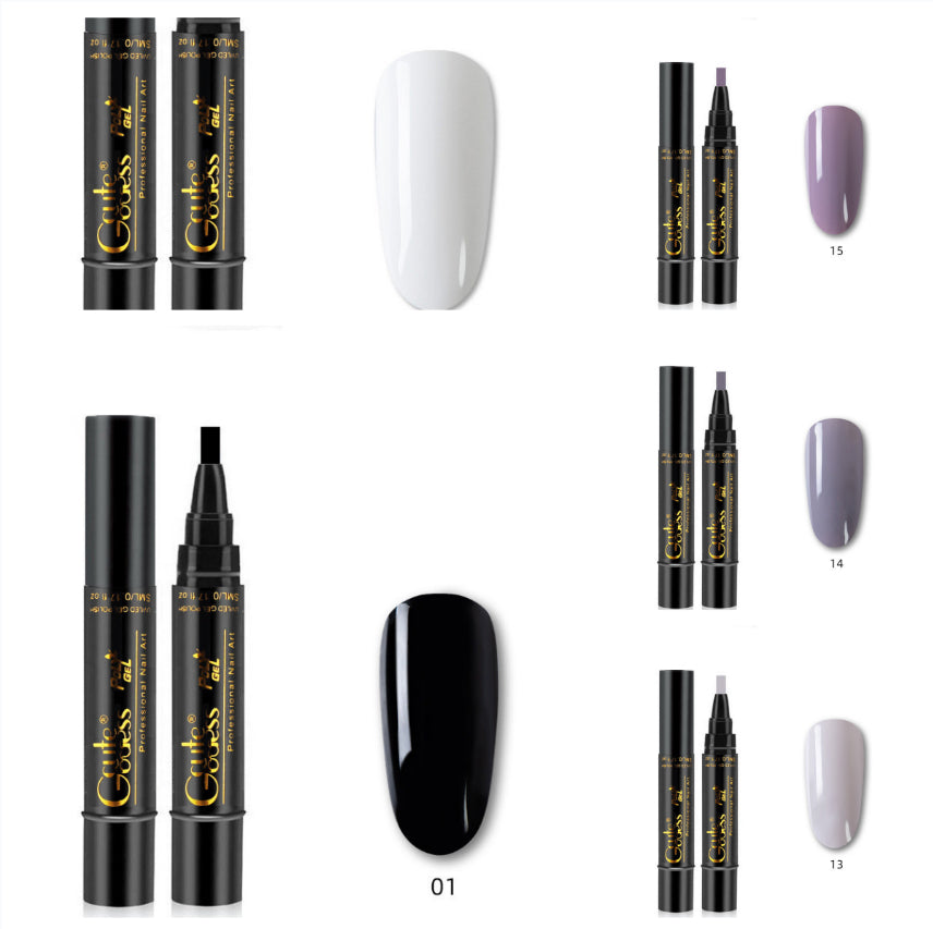 Nail Glue Pen 3 In 1   One-step Glue Phototherapy Plastic Nail Magnet Pen French Water Ripple Cat Eye Strong Magnet Pen DIY Manicure Tool Pen