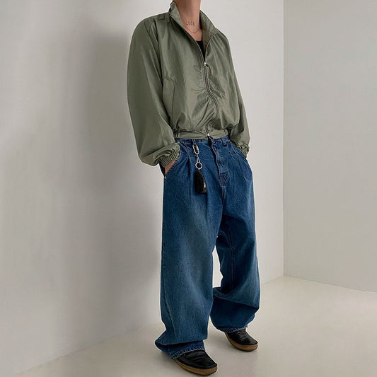 Solid Color High-grade Short Zipper Jacket