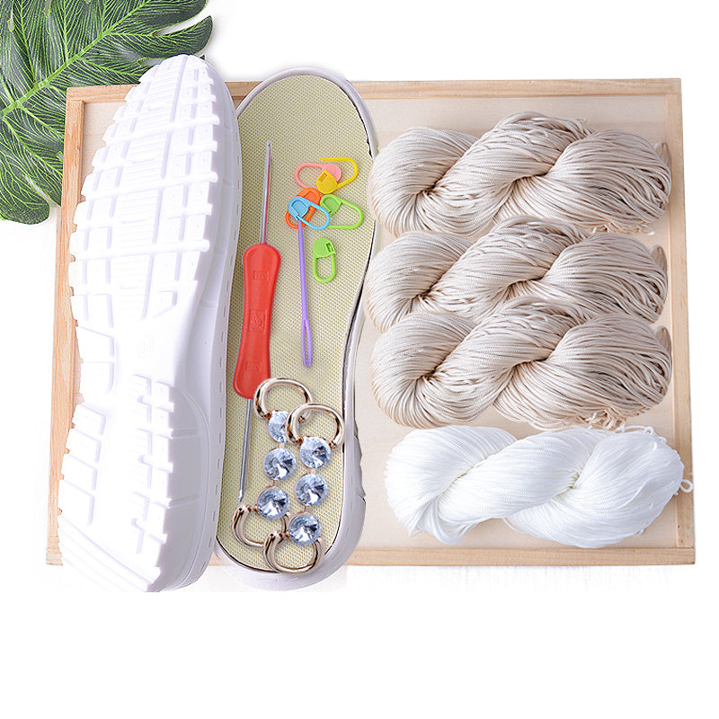 Handwoven Coconut Sole Hollow Thread Hook Material Bag