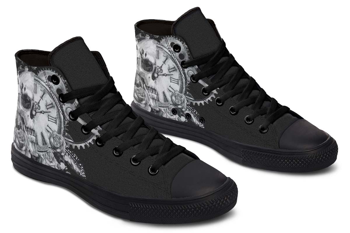 Men's And Women's Fashion Color Printing High-top Canvas Shoes