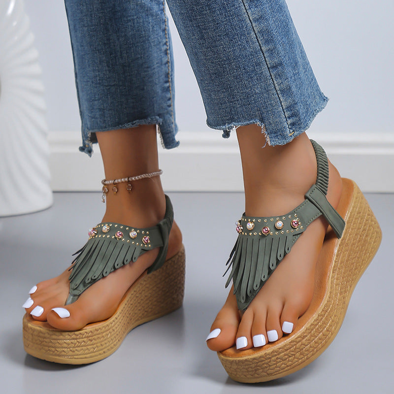 European And American Fashionable New Wedge Sandals