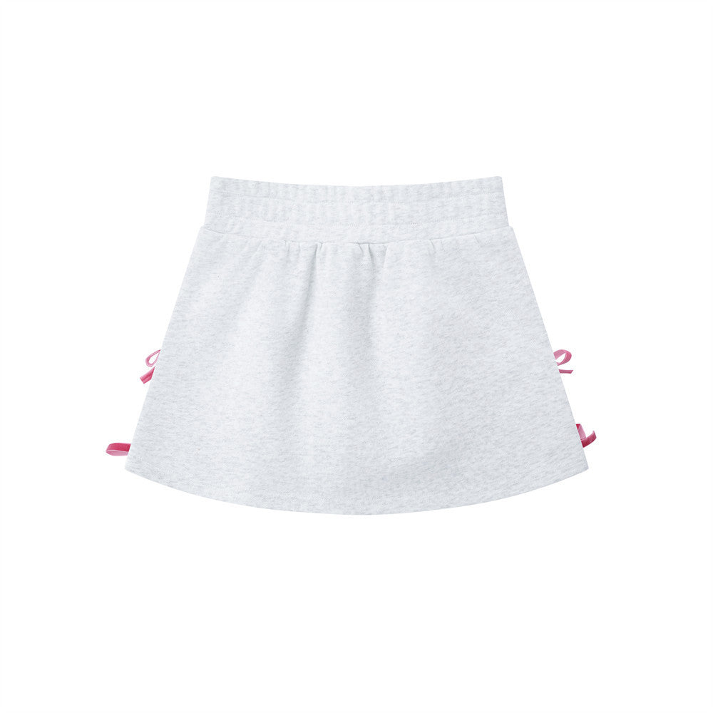 Women's Short Skirt With Bow Decoration Summer Casual