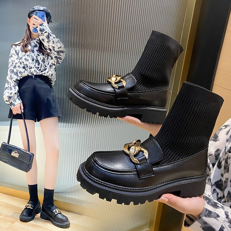 Korean Style Trendy Flat Martin Boots Short Boots Ins Trend