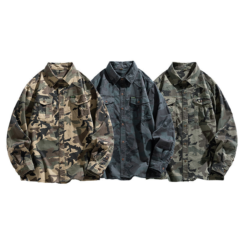 Men's Casual Loose Long-sleeved Shirt