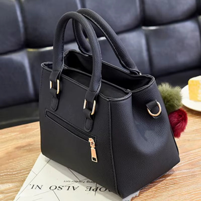 PU Leather Vintage Handbags for Women - Plush Tassel Messenger Tote and Crossbody Bag