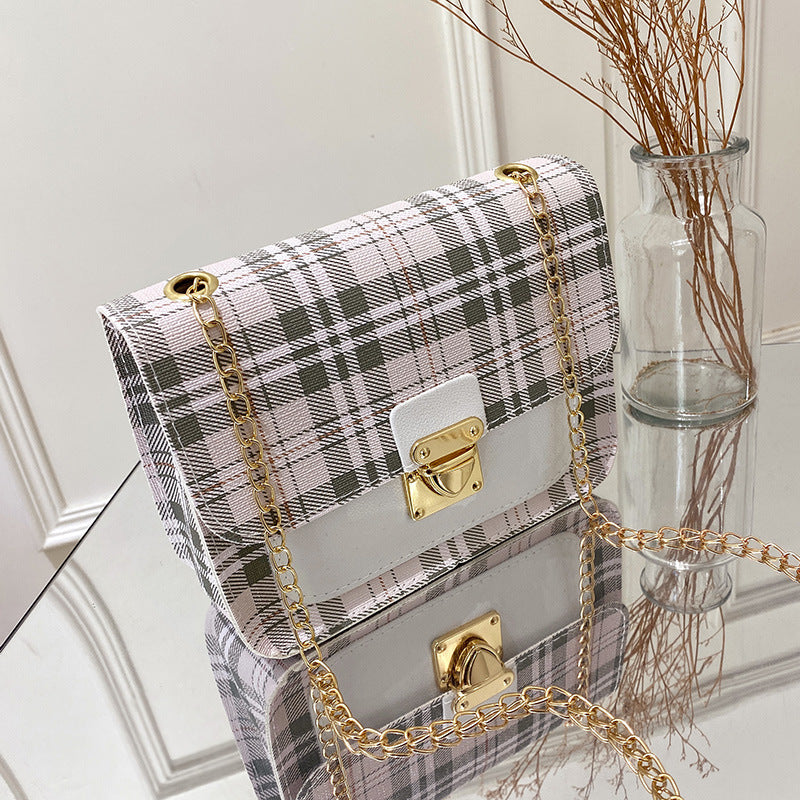 Mobiltelefon Crossbody Taske i Kontrastfarver med Mode og Personlighed