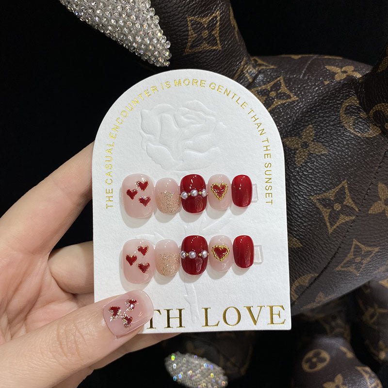 Hand-painted Armor Red Love Pearl