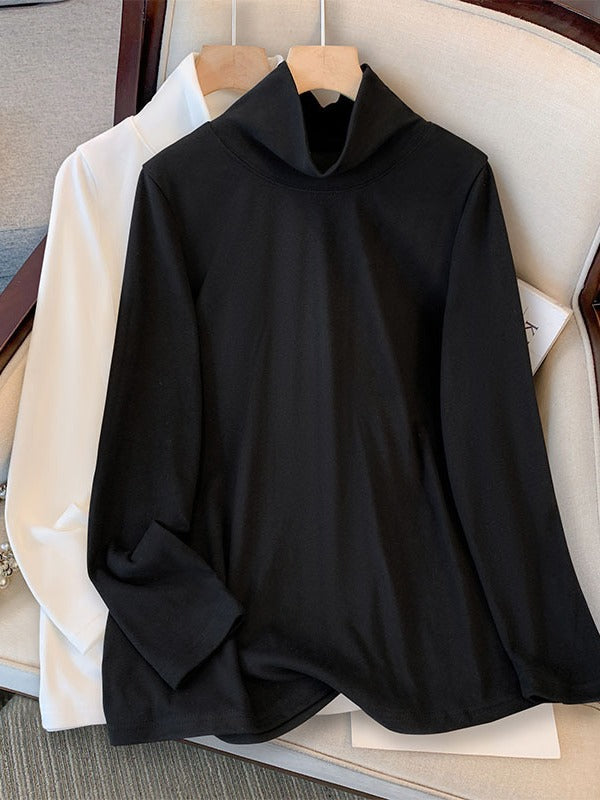 Women's Clothes Long Sleeve T-shirt Turtleneck Top