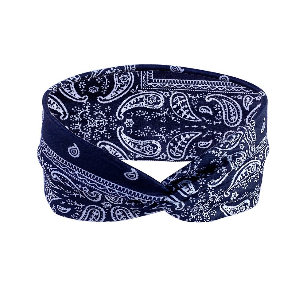 Retro Wide Cross Hairband Amoeba