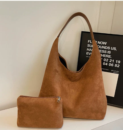 Deerskin Suede Commuter Underarm Bag