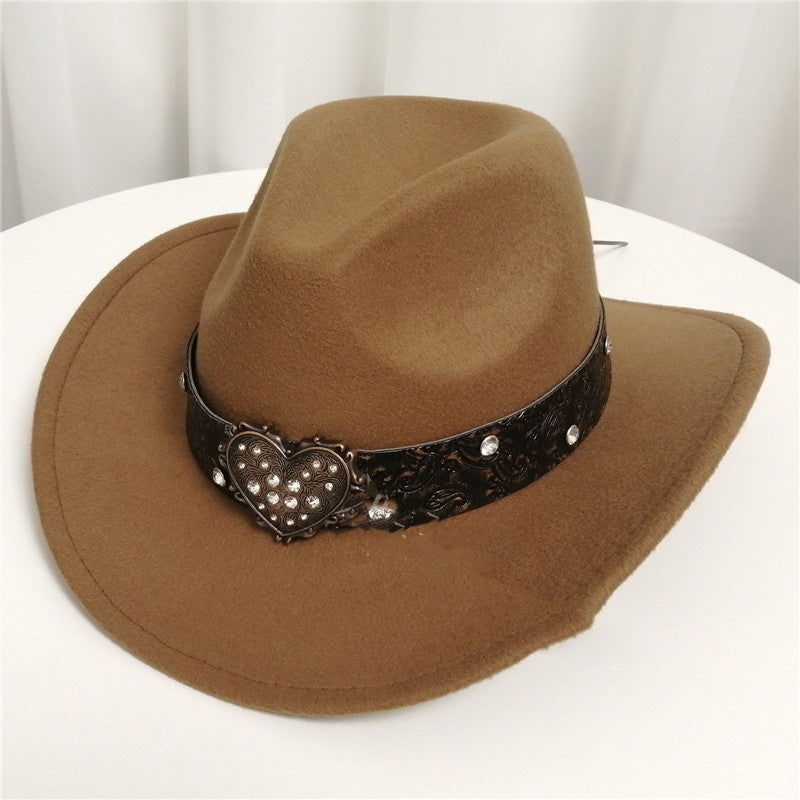 Western Cowboyhat til kvinder med kædedekoration