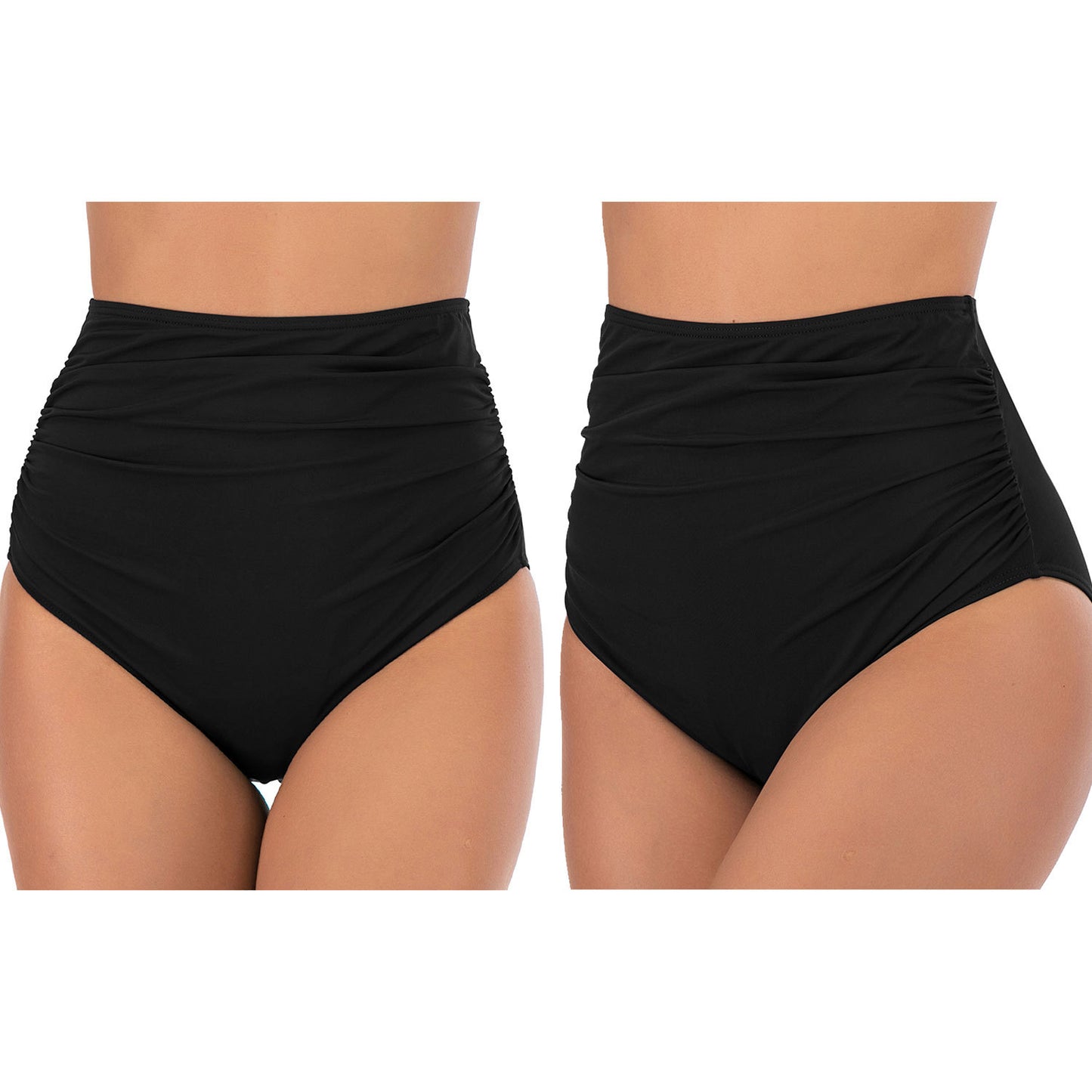 High-waisted Pleats In Solid Color Briefs Are Fashionable