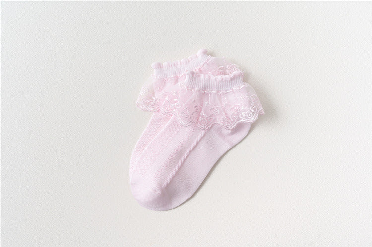 Japanese Lace Princess Short Socks Baby White Dance